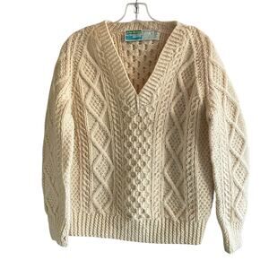 Classic Cream Cable Knit Sweater